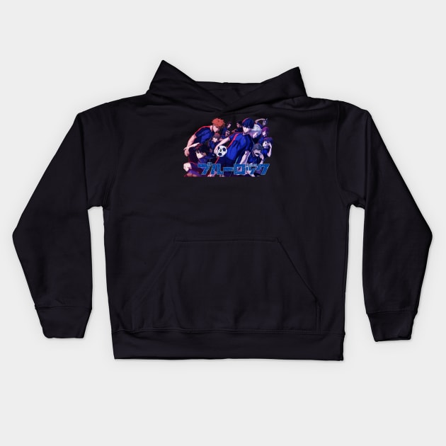 Blue Lock anime Kids Hoodie by Hani-Clothing